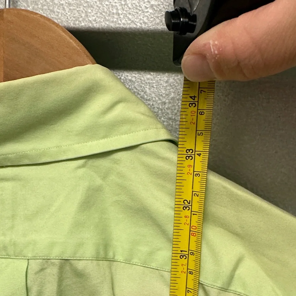 Ralph Lauren Men's Lime Green Button Up Shirt Sz Medium‎ Classic Fit Y2K Vintage